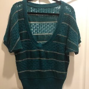 2/$25 Knit striped wool and cotton vest